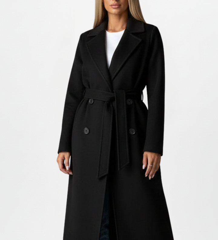 Charlotte Beaumont | Double Breasted Long Coat For Women