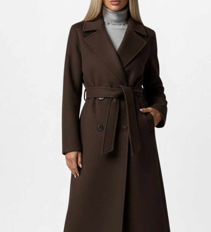 Charlotte Beaumont | Double Breasted Long Coat For Women