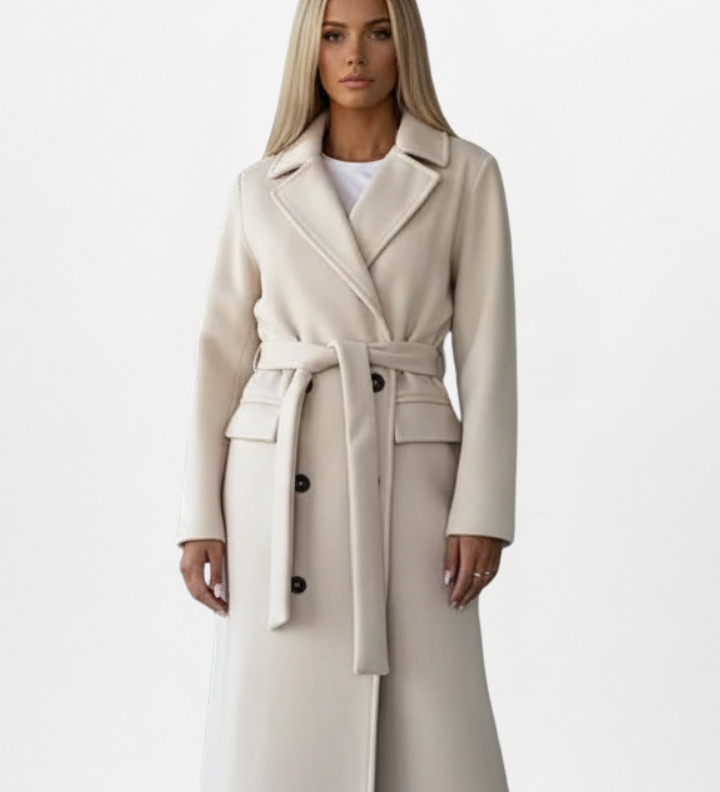 Charlotte Beaumont | Double Breasted Long Coat For Women