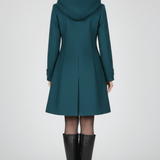 Charlotte Moreau | Elegant Hooded Winter Coat For Women