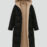 Amelia Laurent | Hooded Longline Puffer Coat For Women