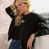 Chiara Bellini | Classic Zip Bomber Jacket For Women