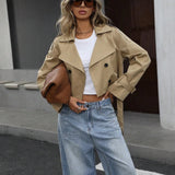 Women's Cropped Trench Coat Jacket — Autumn Style Australia