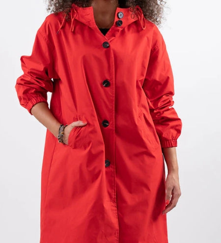 Lucienne Moreau | Long Hooded Rain Jacket For Women
