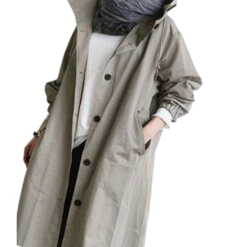 Lucienne Moreau | Long Hooded Rain Jacket For Women