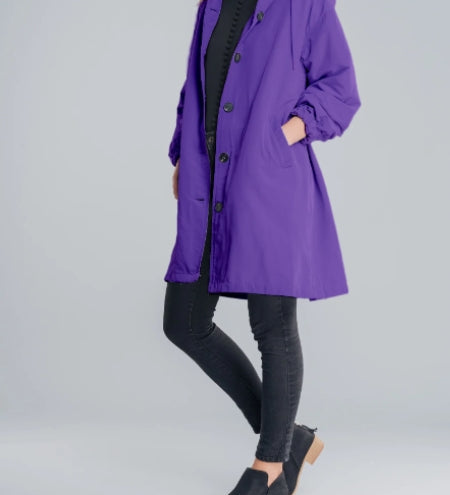 Lucienne Moreau | Long Hooded Rain Jacket For Women