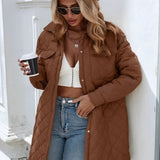 Isabella Moreau | Quilted Long Coat For Women