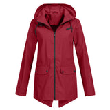 Amélie Laurent | Hooded Long Rain Jacket With Minimalist Finish For Women