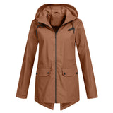 Amélie Laurent | Hooded Long Rain Jacket With Minimalist Finish For Women