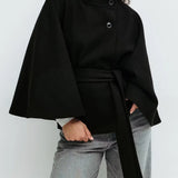 Valentina Moretti | Belted Cape Coat For Women