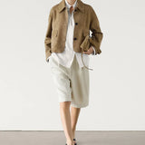 Lucienne Caruso | Cropped Suede Jacket For Women