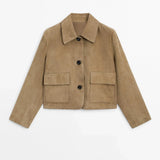 Lucienne Caruso | Cropped Suede Jacket For Women
