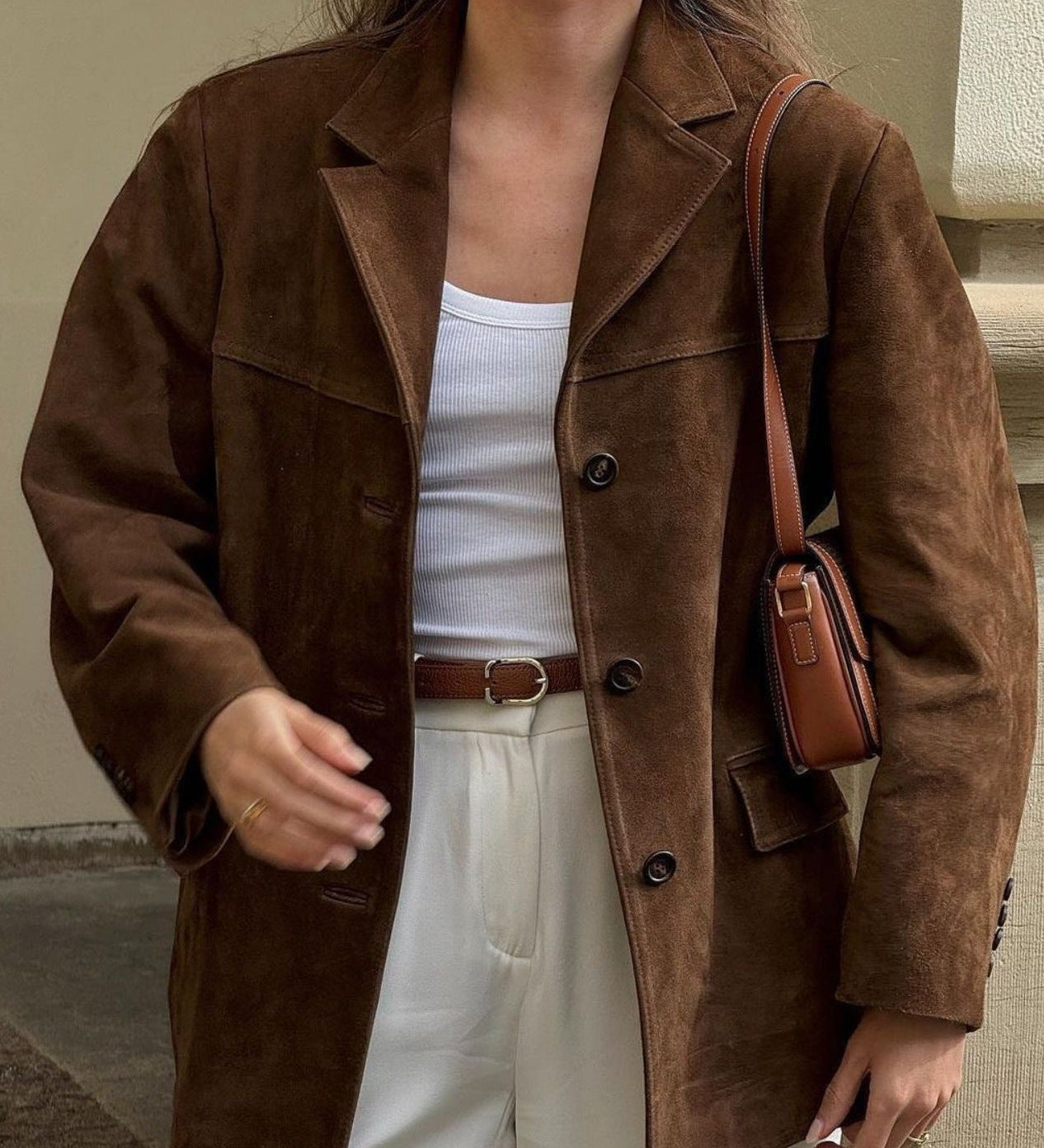 Juliette Caruso | Oversized Suede Jacket For Women