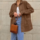 Sophie Laurent | Suede Shirt Jacket For Women