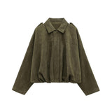 Valentina Rousseau | Oversized Cropped Suede Jacket For Women