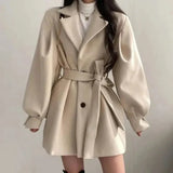 Amélie Laurent | Elegant Belted Trench Coat For Women