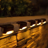Luzes solares para degraus