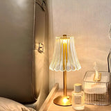 Candeeiro Mesa Cristal Dourado