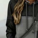 Harper Sinclair | Casual Contrast Hoodie For Women