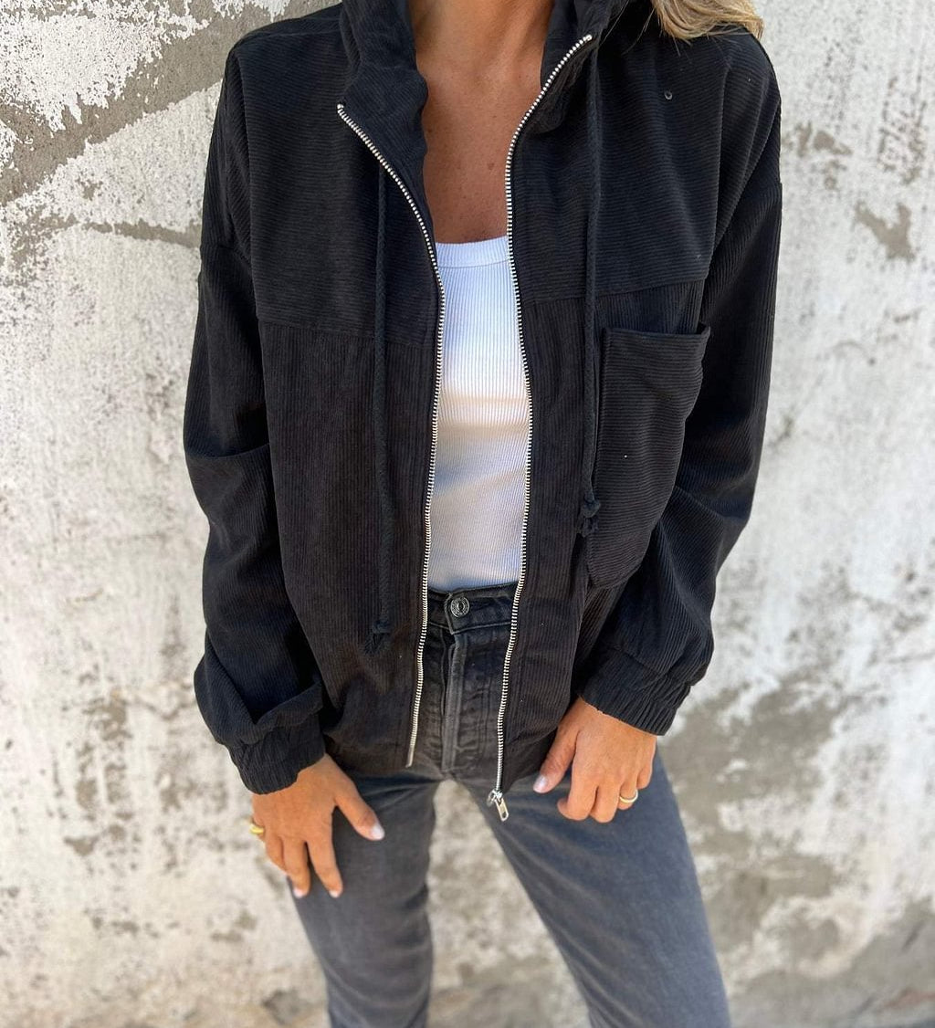 Léa Morel | Corduroy Hooded Jacket For Women