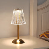 Candeeiro Mesa Cristal Dourado