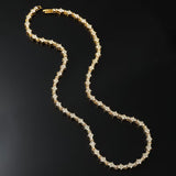 Classic Cluster Tennis Necklace | Gold