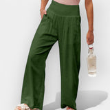 Plačios lengvos kelnės
