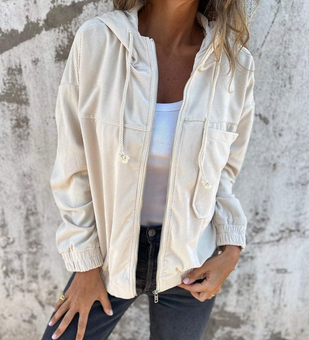 Léa Morel | Corduroy Hooded Jacket For Women