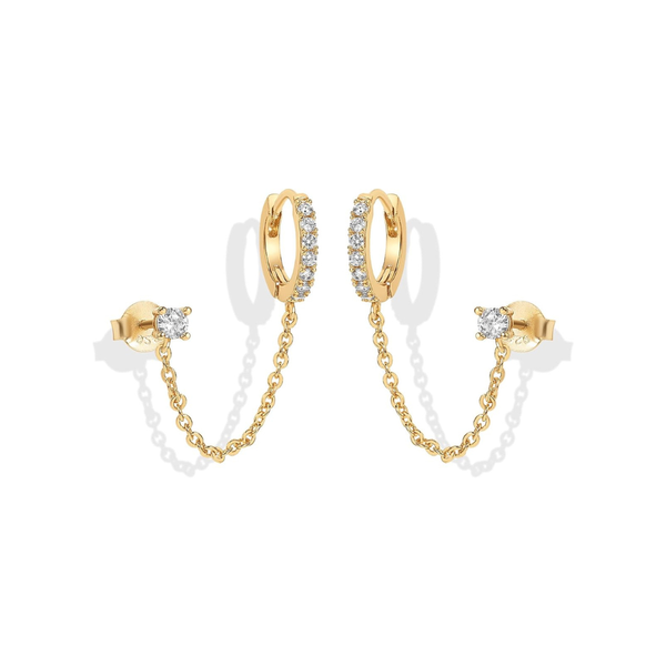 Adella Chain Earrings | Gold