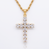 Cross necklace | White Gold
