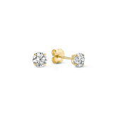 Larmes de Lune Stone Stud Earrings | Gold