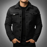 Lorenzo Marchetti | Black Denim Jacket For Men