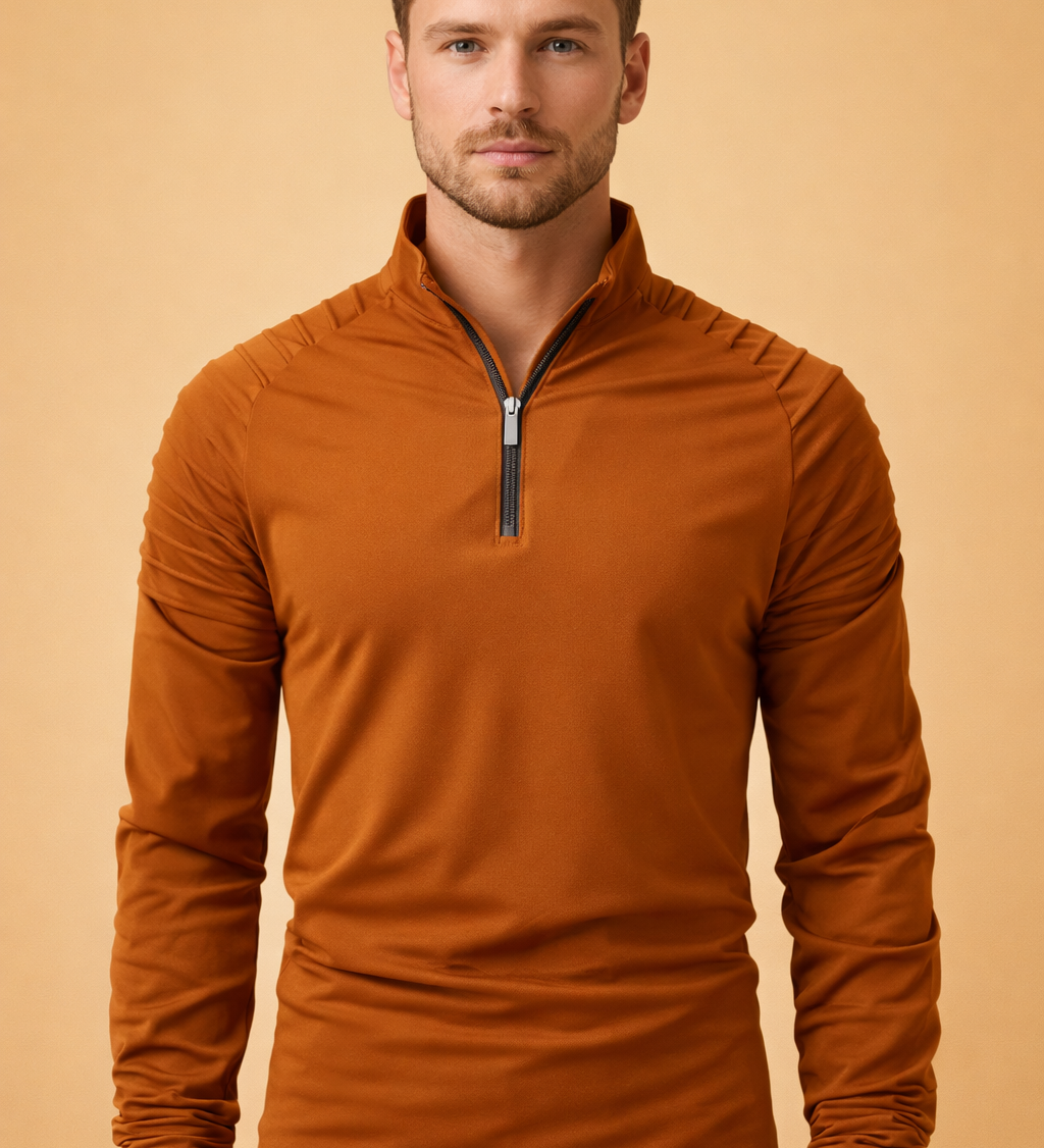 Marco Bellini | Performance Zip Neck Long Sleeve For Men