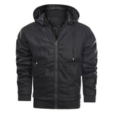 Leonardo Moretti | Hooded Leather Jacket For Men