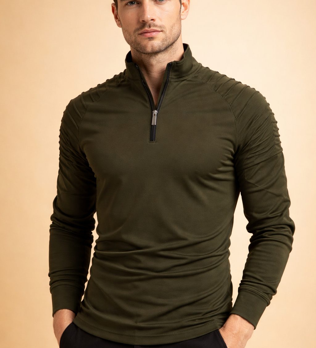 Marco Bellini | Performance Zip Neck Long Sleeve For Men