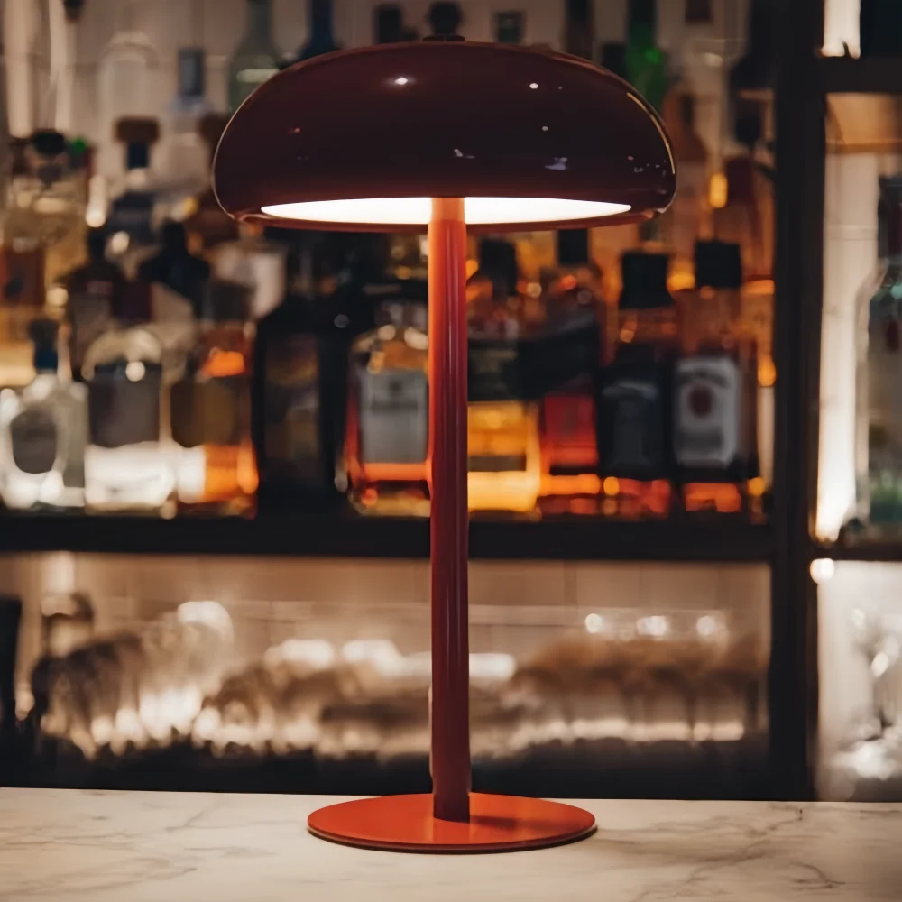 Lâmpada de mesa retro elegante