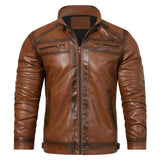 Vincent Moretti | Classic Leather Biker Jacket For Men