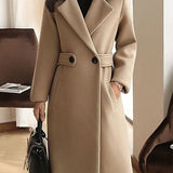 Elena Whitmore | Premium Belted Long Wool Coat For Women
