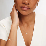 Cléa Stone Necklace | White Gold