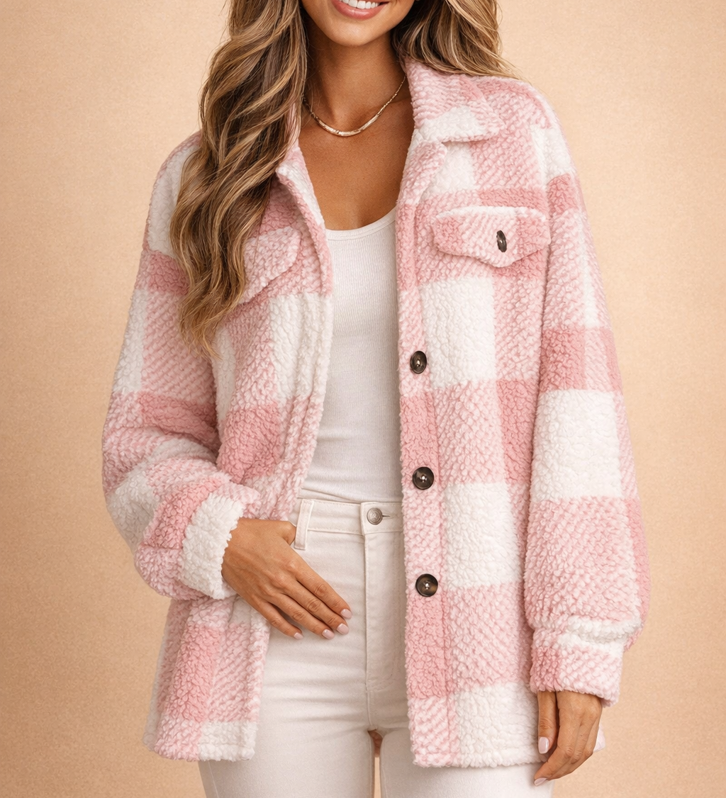Amélie Laurent | Check Shirt Jacket For Women