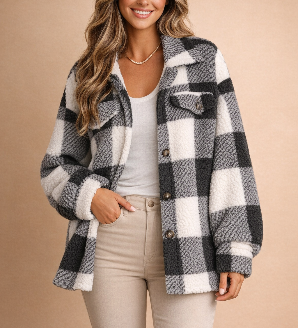 Amélie Laurent | Check Shirt Jacket For Women