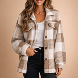 Camille Laurent | Cozy Checked Shacket For Women