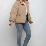 Mia Thompson | Cropped Quilted Puffer Jacket For Women