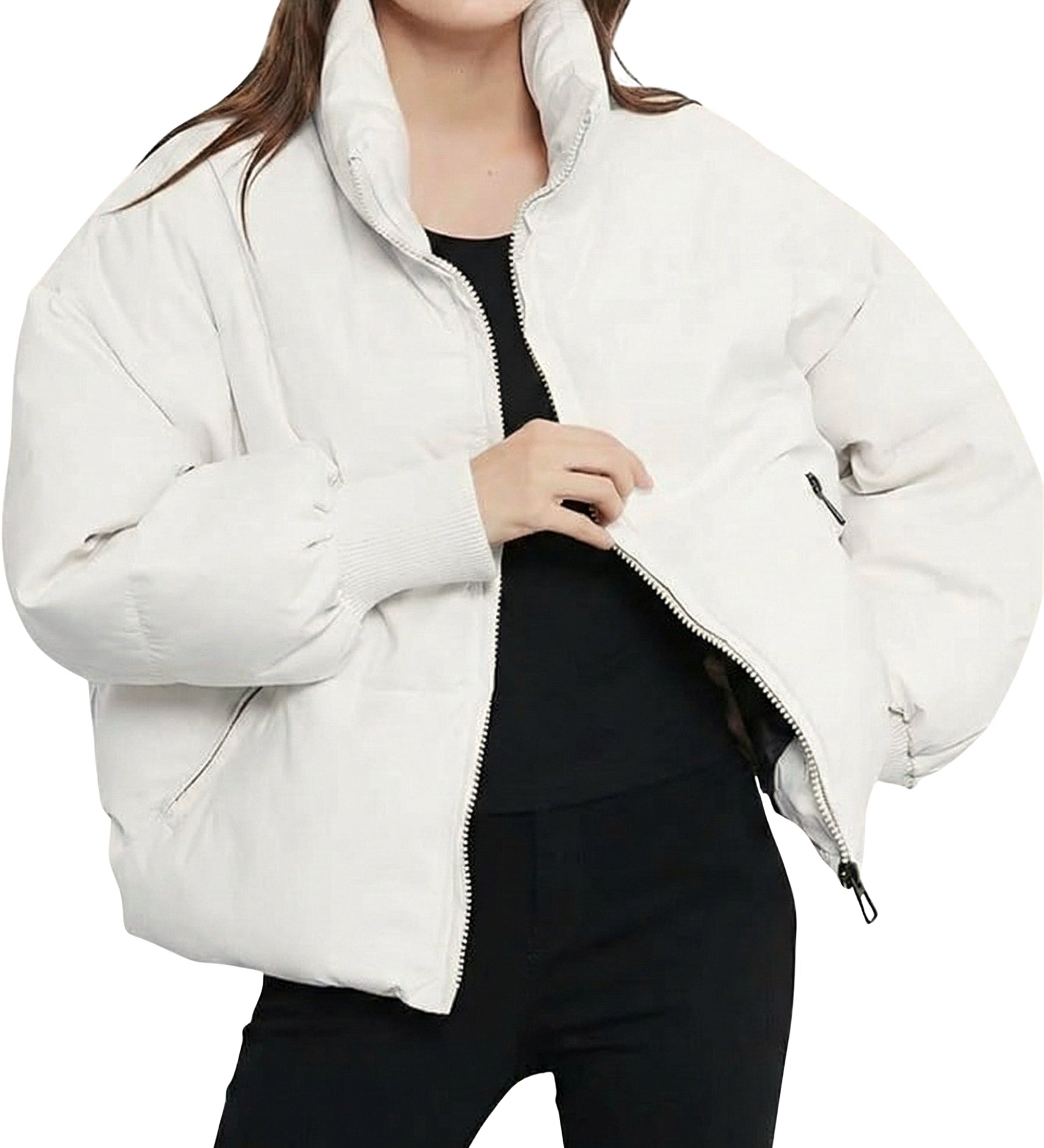 Mia Thompson | Cropped Quilted Puffer Jacket For Women
